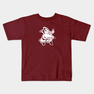 Funny dancing Hyottoko mask. Traditional Japanese culture Kids T-Shirt